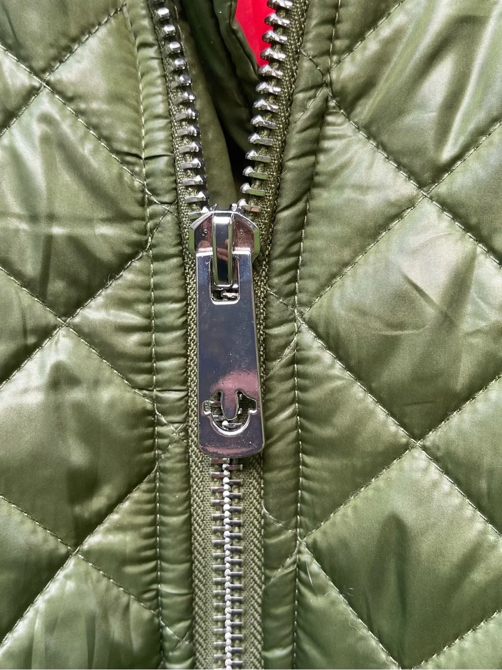 True religion Quilted Fighter Bomber Jacket olive green men’s size M